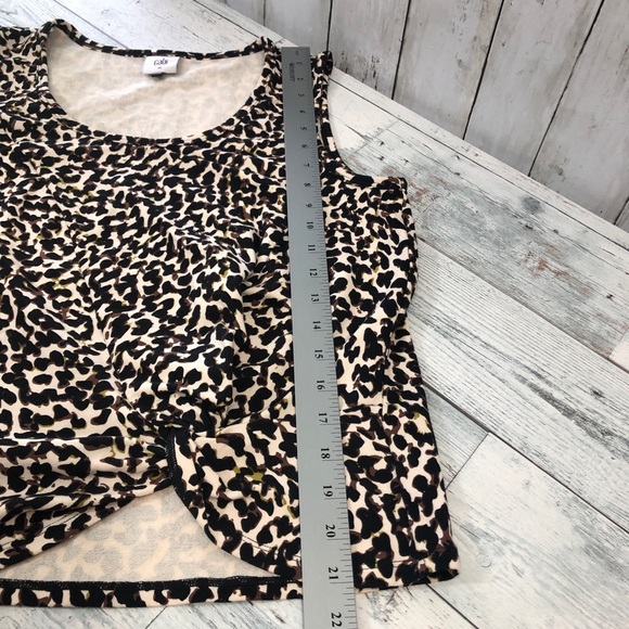 CAbi Knotty Leopard Print Sleeveless Top Medium - Picture 6 of 9